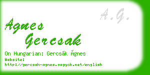 agnes gercsak business card